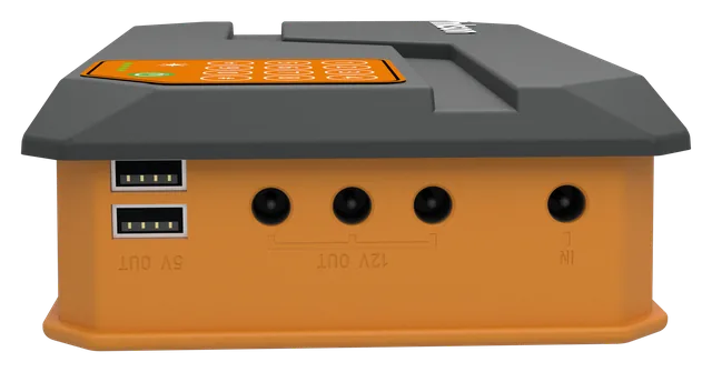 H Series ports: two USB, three 12&nbsp;V DC and one solar input